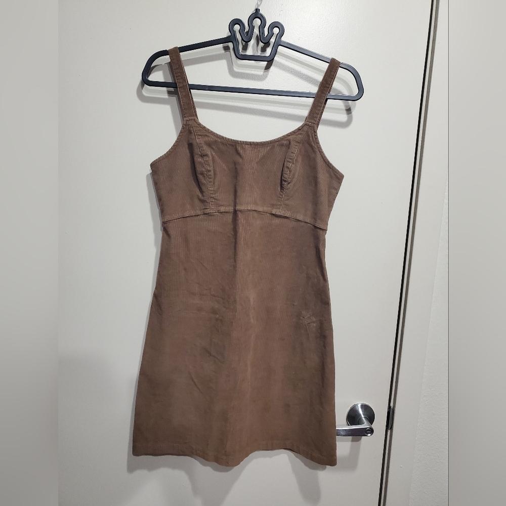 Hollister Brown Sheath Mini Dress Scoop Neck Medium